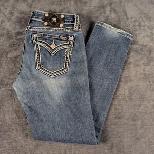 Miss Me Jeans Womens 32 Pocket Detail Signature Skinny Medium Wash
